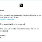 Losing my X account.