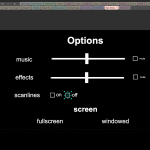 Options Menu… optioning.
