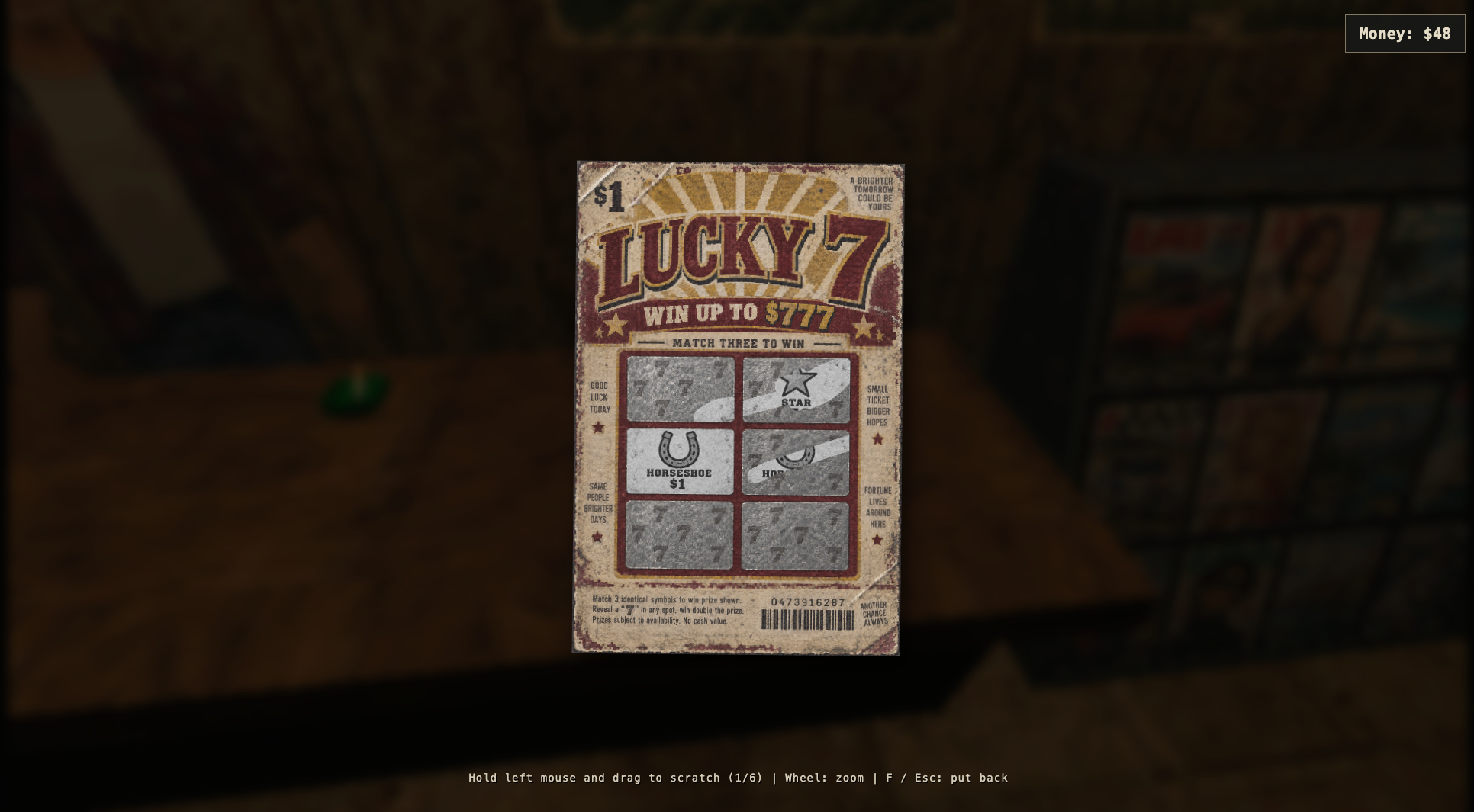 Scratch offs in my horror game